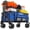Blue, variant on Collapsible Folding Wagon Cart, 280L Extra Large Heavy Duty Utility Cart with All-Terrain Wheels, 460lbs Capacity Portable Beach Wagon for Camping, Shopping, Sports