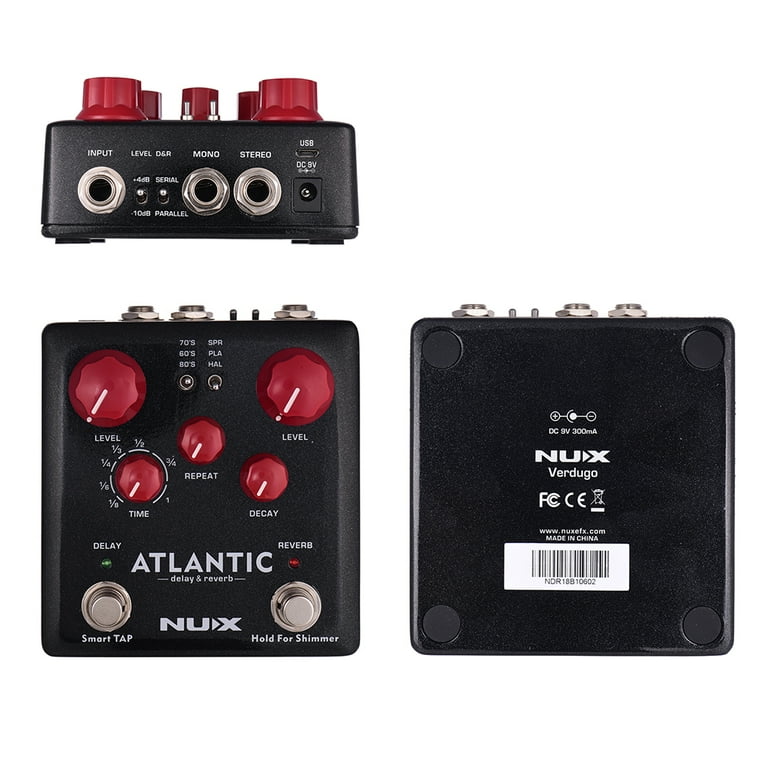 NUX ATLANTIC Delay & Reverb Guitar Effect Pedal Dual Footswitch 3