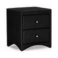 thumbnail image 3 of Urban Designs Dorian Black Faux Leather Upholstered Modern Nightstand, 3 of 5
