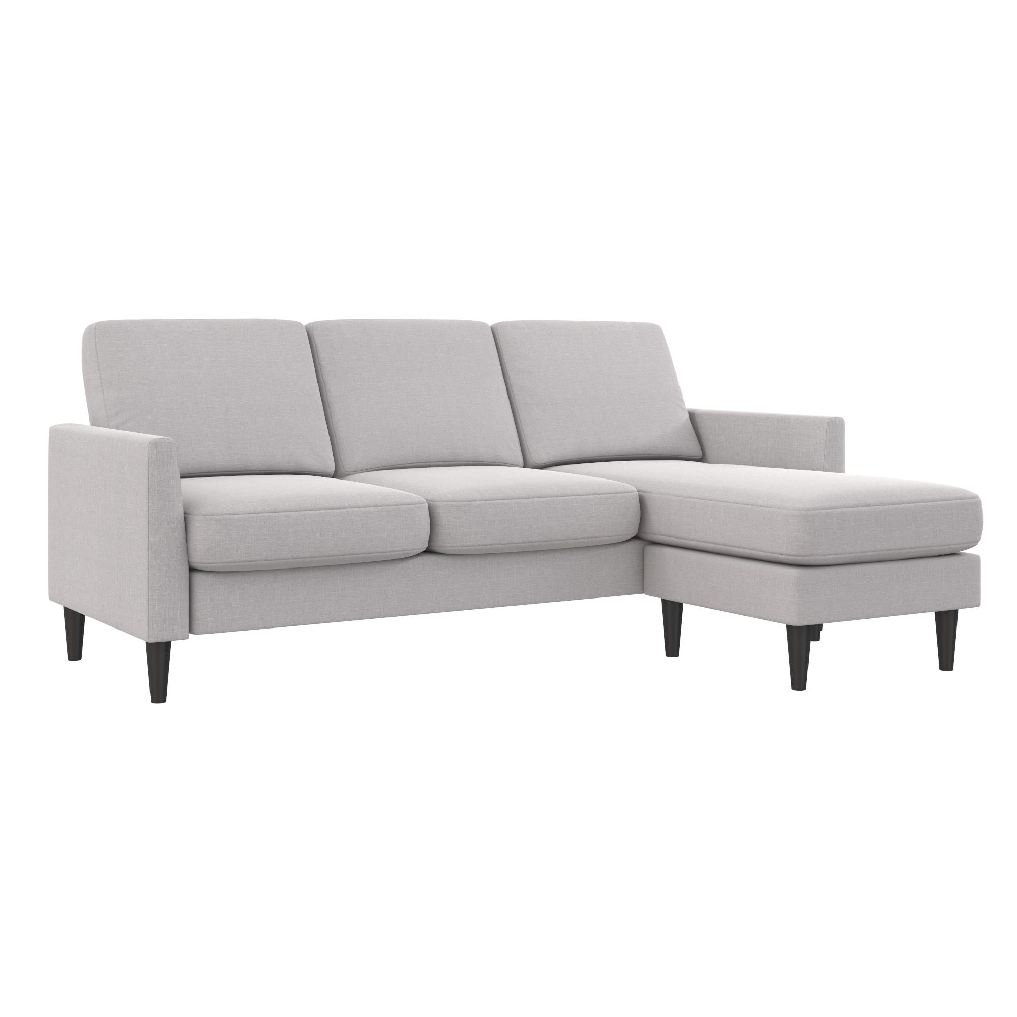 Mr. Kate Winston Reversible Sofa Sectional, Light Gray Linen