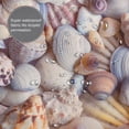 thumbnail image 3 of Rateoe Sea Shells Shower Curtain - Fancy Bathroom Shower Curtain Sets - Waterproof Shower Curtain with Hooks with 12 Plastic Hooks 72x72 Inches, 3 of 5