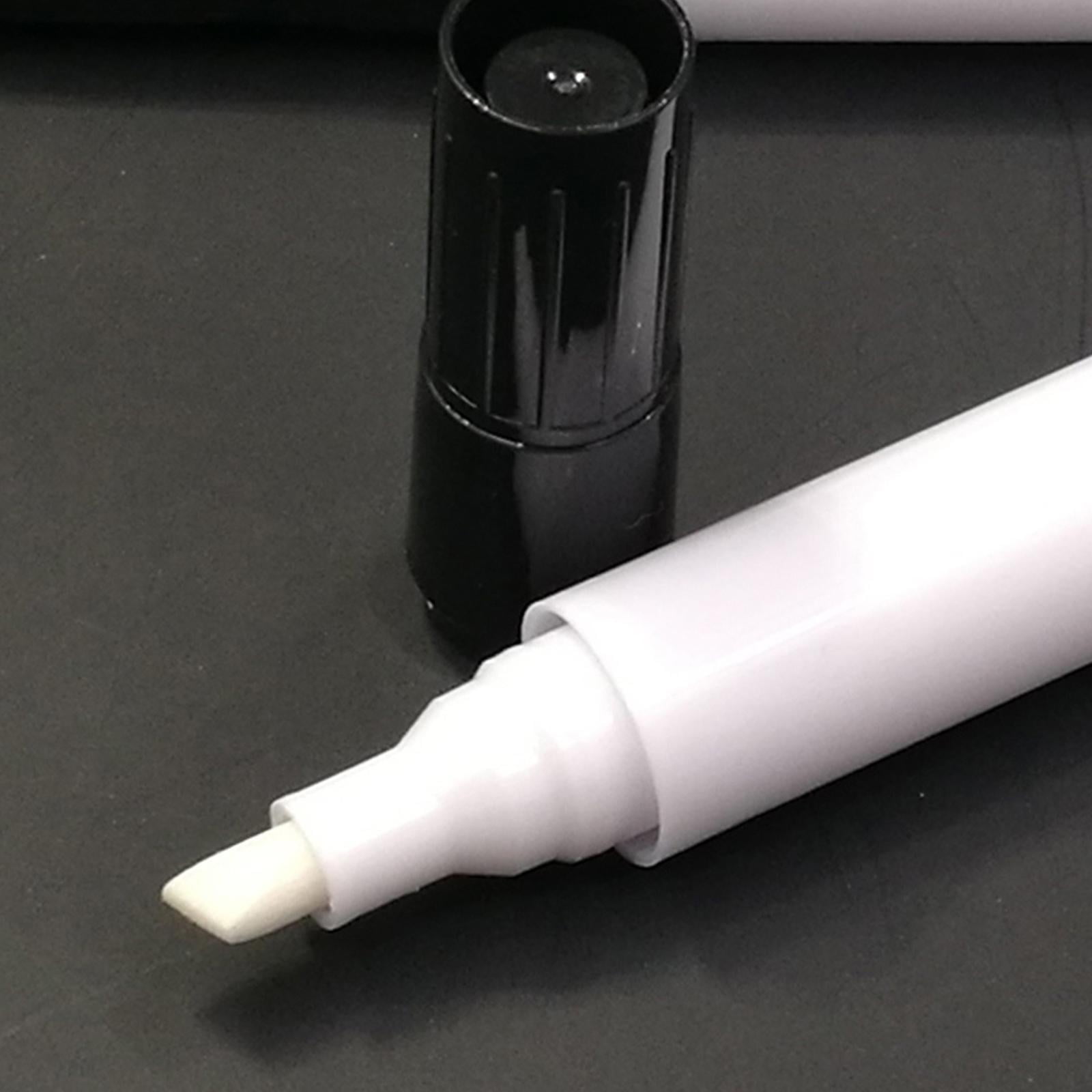 QccHieUs 5x Empty Refillable Pen Touch up Paint 1mm Whiteboard Pen Transparent Penholder White Rod Oblique
