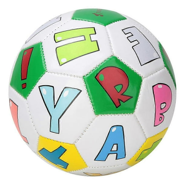 Ballon de football pour enfants, taille 2, pour jeux d'extérieur, entraînement, sport, match, football, 13 cm, lettre