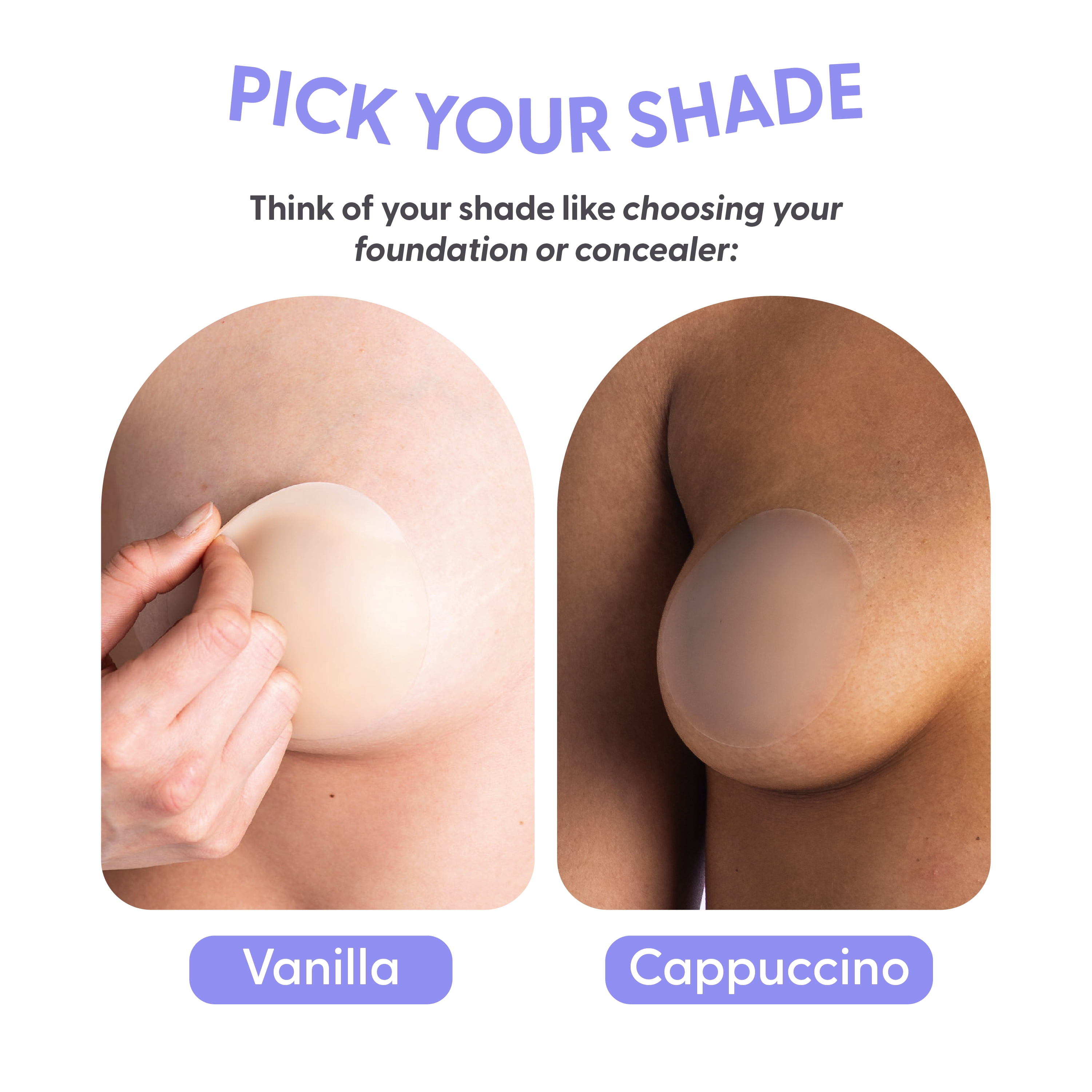 Nipskin Silicone Nipple Covers for Women, Reusable Waterproof Adhesive Pasties, Cappuccino Medium