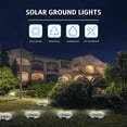 thumbnail image 5 of Luces solares para exteriores, 4 paquetes, luces solares para jardín, luces solares impermeables para exteriores, luces brillantes en el suelo, decoración de iluminación exterior para césped, 5 of 5