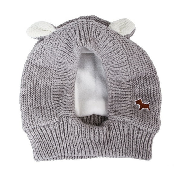 Dog Ear Muffs Noise Protection, Winter Neck And Ear Warmer Hood For Pet, Dogs Stress & Anxiety Relief Hood Warm Dog Knitted Hat