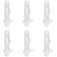 thumbnail image 1 of PinesC 30 Pack Shelf Support Peg, Clear Plastic Cabinet Shelf Pins, Self-Locking Bracket Clips for Supporting Furniture Kitchen Bookcase Closet Shelf, Fits 17/64" Diameter Hole and 5/8" Shelf, 1 of 5