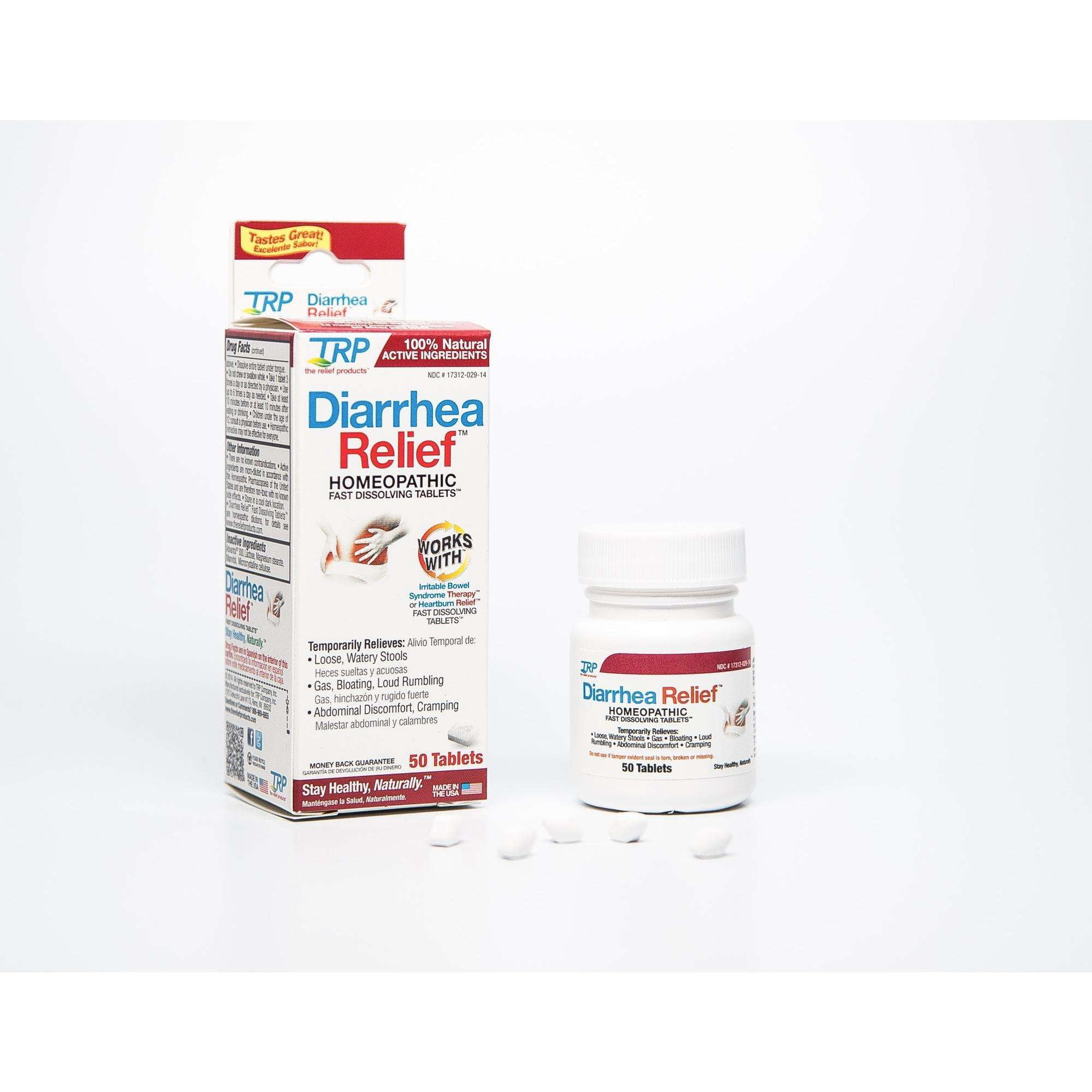 The Relief Products Diarrhea Relief Fast Dissolving Tablets, 50 count