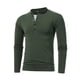 thumbnail image 3 of Tops de Entrenamiento Para Hombre Tops de Otoño Camiseta de Manga Larga Con Múltiples Botones Blusa de Cuello Alto de Manga Larga Deportiva Con Cuello Levantado Odeerbi  ODB182521, 3 of 5