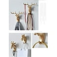thumbnail image 2 of Gancho con forma de animal, ganchos para abrigos, llavero de pared, exquisito gancho decorativo para ropa, sombreros, batas de baño, toallas (tamaño: rinoceronte, color: oro blanco), 2 of 4