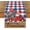 Blue/Red, variant on Buffalo Plaid Truck Freedom 4th of July Patriotic Memorial Day Table Runner, Independence Day Holiday Kitchen Dining Table Decor for Indoor Outdoor Home Party Decoration 13 x 36 Inch