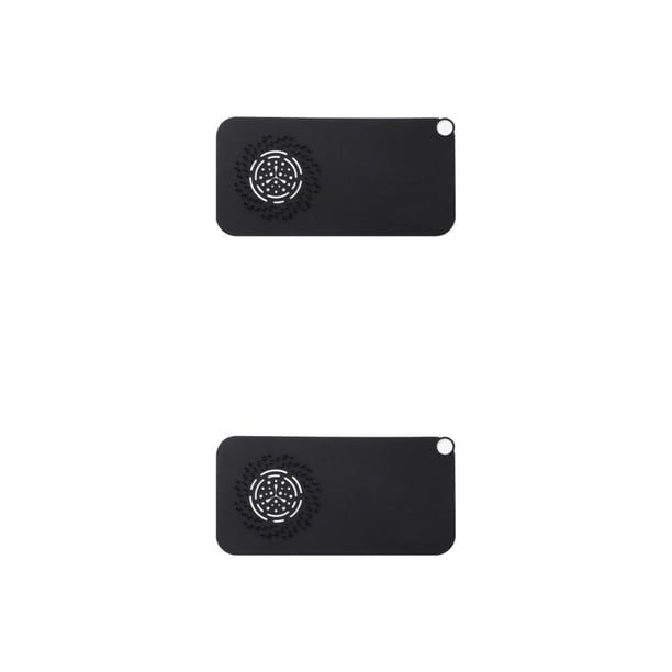 Colector de Pelo Moyic para Cocina y Baño Cubierta de Drenaje de Silicona Negro 2piezas