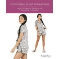 thumbnail image 5 of MeMoi Women's Snake Notch Collar Cotton Blend Pajama Set - Womens - Female, XS, Gray, 5 of 7