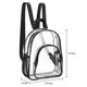 thumbnail image 2 of Fashion Men's Women's Transparent Mini Backpacks Travel School Bag, 2 of 4