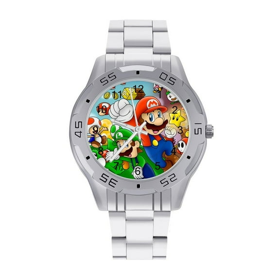 Mario Mens Stainless Steel Watch Classic Work Business Casual Watch with Roman Numeral