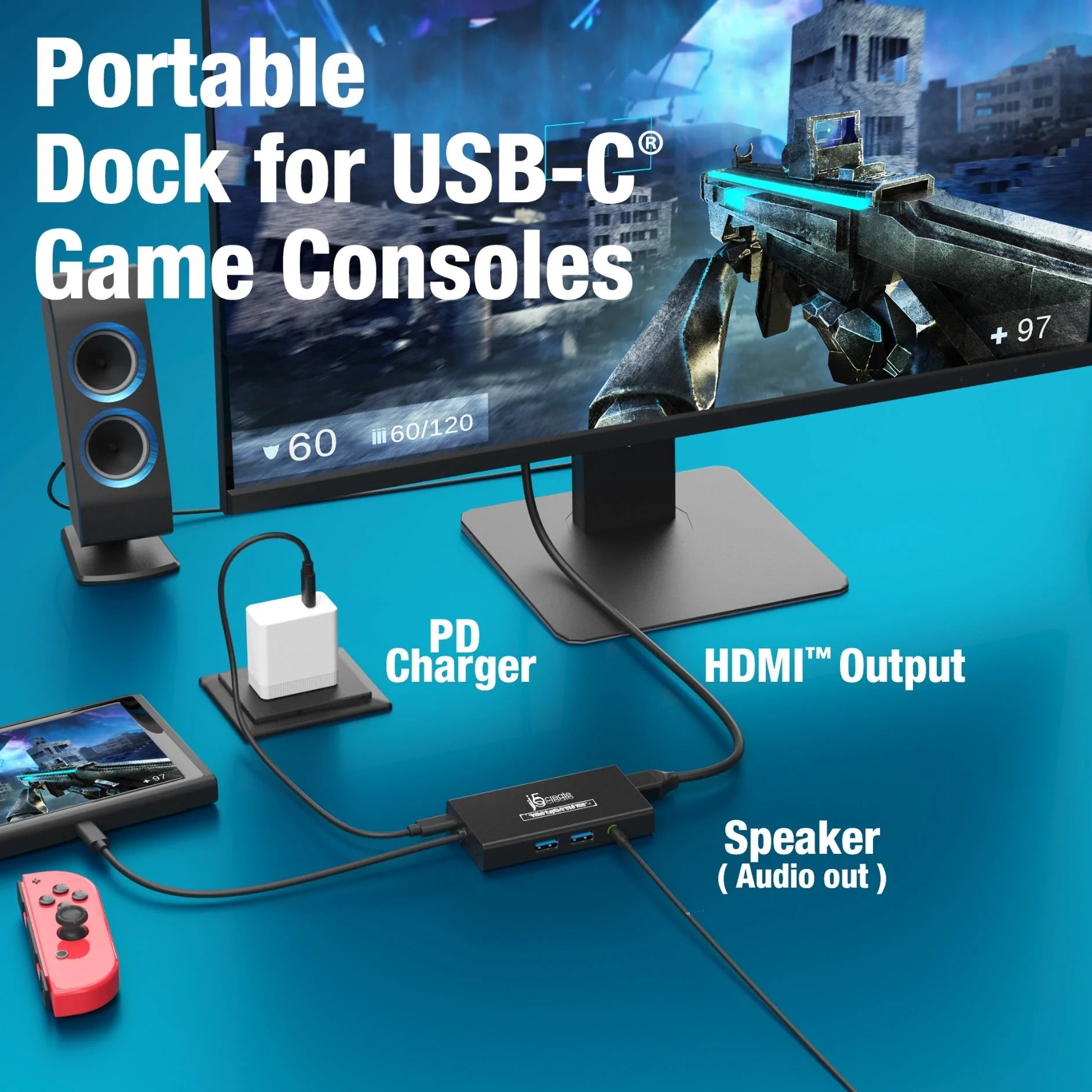 j5create Video Capture USB Hub, JVA01