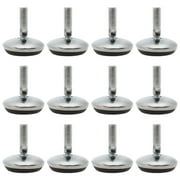 Unique Bargains 12pcs M6 x 18 x 30mm Leveling Feet Adjustable Leveler Floor Support for House Furniture Machine Leg