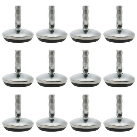 Unique Bargains 12pcs M6 x 18 x 30mm Leveling Feet Adjustable Leveler Floor Support for House Furniture Machine Leg