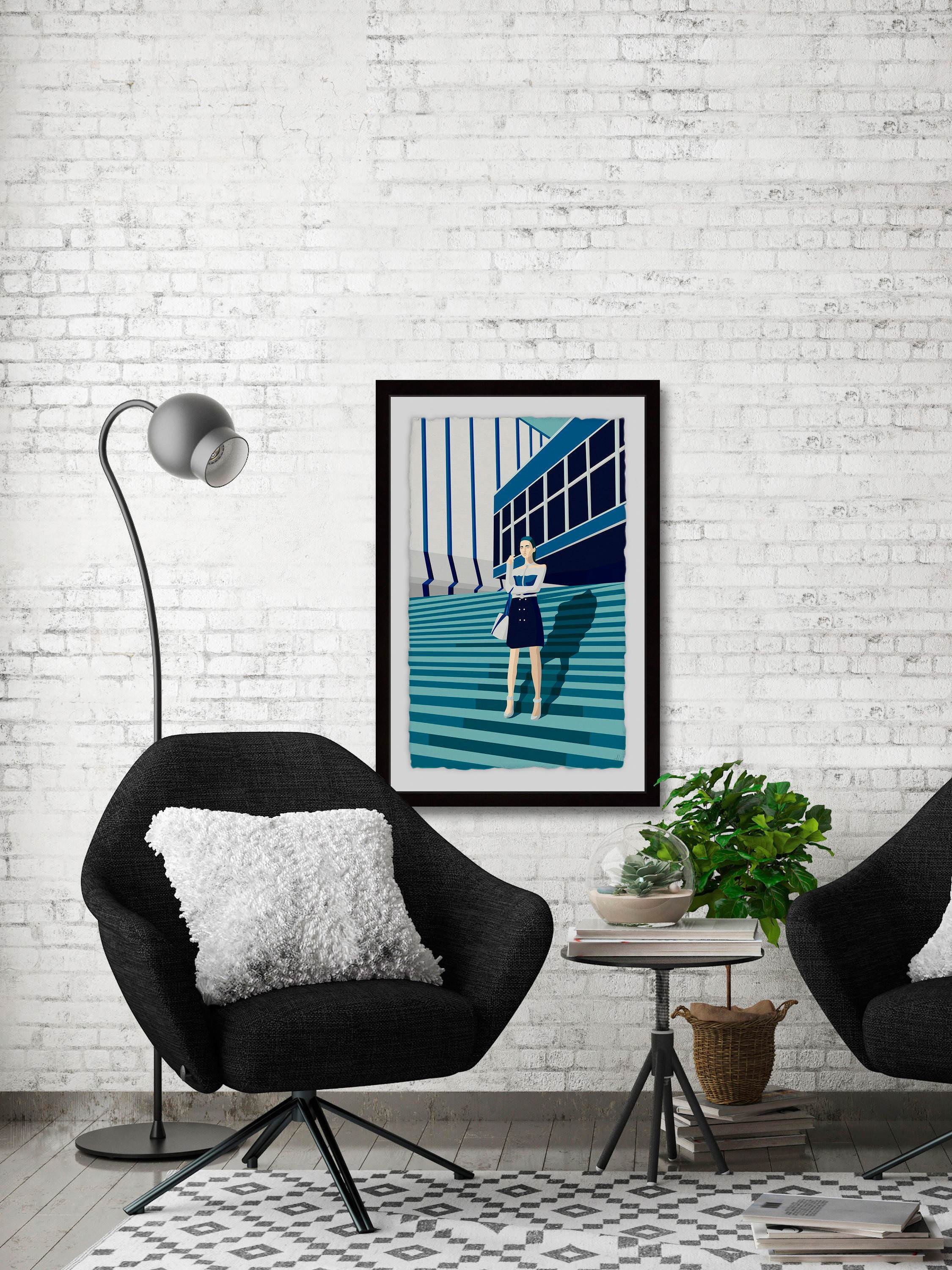 Steps to Fashion Framed Painting Print