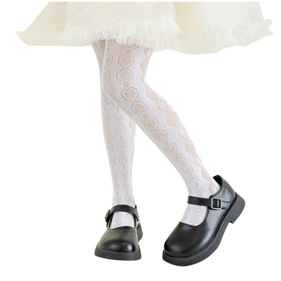 AUNVITO Girls Hollow Out Mesh Tights Summer Breathable Lace Stockings 0-13Years