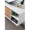 thumbnail image 6 of Goreme 48" Walnut and White Oak Wall Mount Bathroom Vanity, Open Shelf, 6 of 11