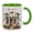 Green, variant on Vintage Bookstore Ceramic Coffee Cup, Take Me to Bookstore Mug 11oz, Flowers Bookshelf Ceramic Cup, Gift For Teachers Men Women Readers And Writers