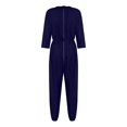 thumbnail image 4 of Runhomal Combinaison Adaptative Anti-Rayures pour Femmes Âgées à Manches Longues Pantalon Long Combinaisons d'Allaitement Vêtements de Nuit Bleu Foncé TTG, 4 of 5
