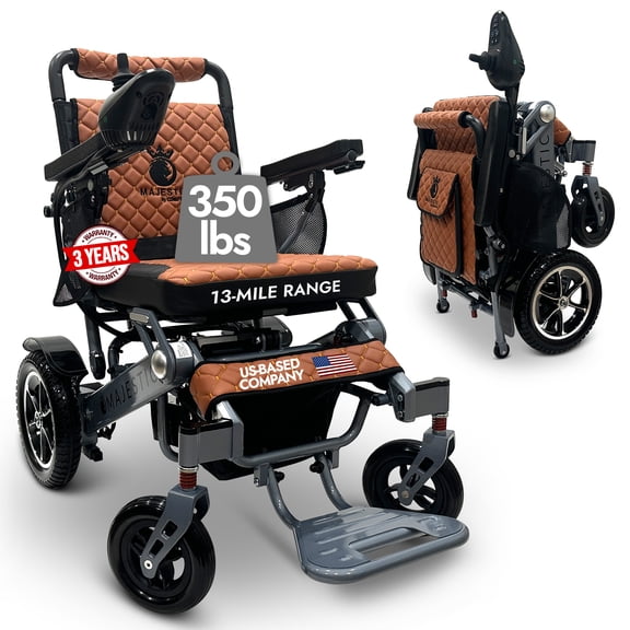 350 lbs Weight Capacity Electric Wheelchair,Long Battery Range, US Based Customer Support, Electric Wheelchairs for Adults, Lightweight Wheel Chair for Seniors, Remote Controlled, IQ-7000 by Majestic