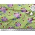 thumbnail image 2 of Soimoi Cotton Duck Fabric Leaves,Aster & Begonia Floral Printed Fabric 1 Yard 56 Inch Wide, 2 of 3