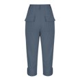 thumbnail image 7 of Weiqiqre Capri Pants for Women Casual Work Pants High Waisted Business Dressy Pants Tapered Leg Trousers with Pockets, 7 of 7