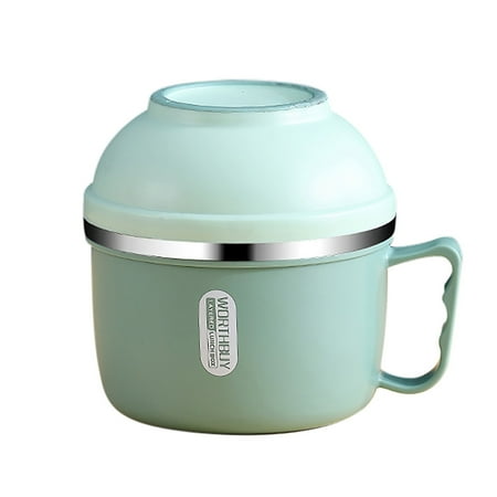 

Zpj1#3163 Stainless Steel Bowl Large Capacity Fast Food Cup Student Tableware Set Instant Noodles Bowl Rice Bowl Lunch Box Z#