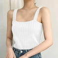 thumbnail image 2 of cfhntfmh Women's Sleeveless Tank Tops Knit Square Neck Ribbed Shirts Summer Casual Basic Tanks Going out Clothes Outfit, 2 of 3