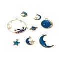 thumbnail image 3 of U8MO 16x Enamel Moon Star Blue Charms Pendant for Earrings Jewelry Making DIY Crafts, 3 of 6