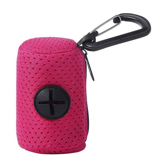 EZLIFE Dog Poop Bag Holder Mesh Doggy Bag Dispenser Pet Waste Bag Holder Hangable Dog Poop Holder for Picking Up Poo After Your Dog for Travel Walking Hiking Y4P1