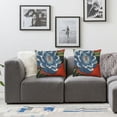 thumbnail image 2 of BANET and Lumbar Throw Pillows and Blue Cushion Cover Lumbar Throw Pillowcase for Office Car Chair Sofa Set of 2 20x20in, 2 of 7