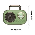 thumbnail image 3 of Latrodar Portable Retro Speaker, Bluetooth Sound System, High Durability eless, Mini Handheld Green 8x4.8 Inch Home Decor, 3 of 5