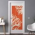 thumbnail image 2 of Coral Orange Window Privacy Film, Coastal White Ocean Marine Nautical Beach Static Cling UV Sun Blocking Heat Control Window Tint, Non-Adhesive One Way Windows Privacy Cover 35.4''x78.7'', 2 of 7