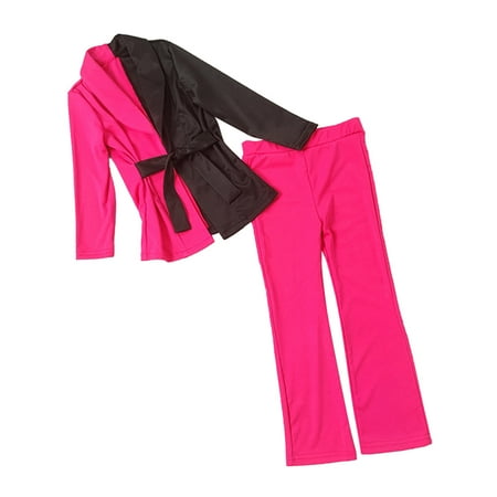 

Kids Toddler Baby Girls Autumn Winter Patchwork Cotton Long Sleeve Coat Jacket Pants Set Clothes Come Baby