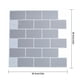 thumbnail image 2 of Adhesivo para azulejos de pared, papel tapiz de plástico de ladrillo 3D, autoadhesivo, calcomanía de decoración de pared para el hogar, BW55, gris Jumpingount HA002477-04, 2 of 6