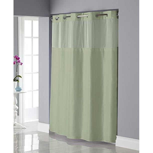 Hookless RBH34MY838 Shiny Texture Herringbone Shower Curtain with Snap