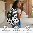 thumbnail image 4 of Kuiaobaty Soccer Ball Print Backpack for Kids Boys 17 Inch Backpack with Bottle Holder Roomy Sturdy School Bag Bookbags for School, 4 of 7