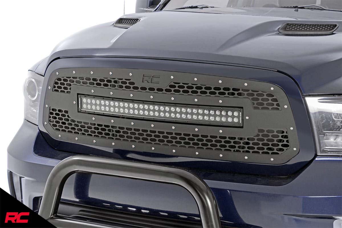 Rough Country Custom Mesh LED Grille (fits) 20132018 RAM Truck 1500 30