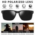 thumbnail image 3 of Gafas de sol cuadradas polarizadas mate UV400 KUGUAOK para hombres y mujeres, 3 of 6