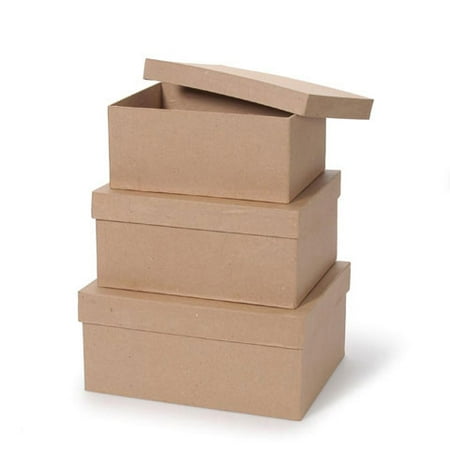 Papermache Rectanglebox Set 3