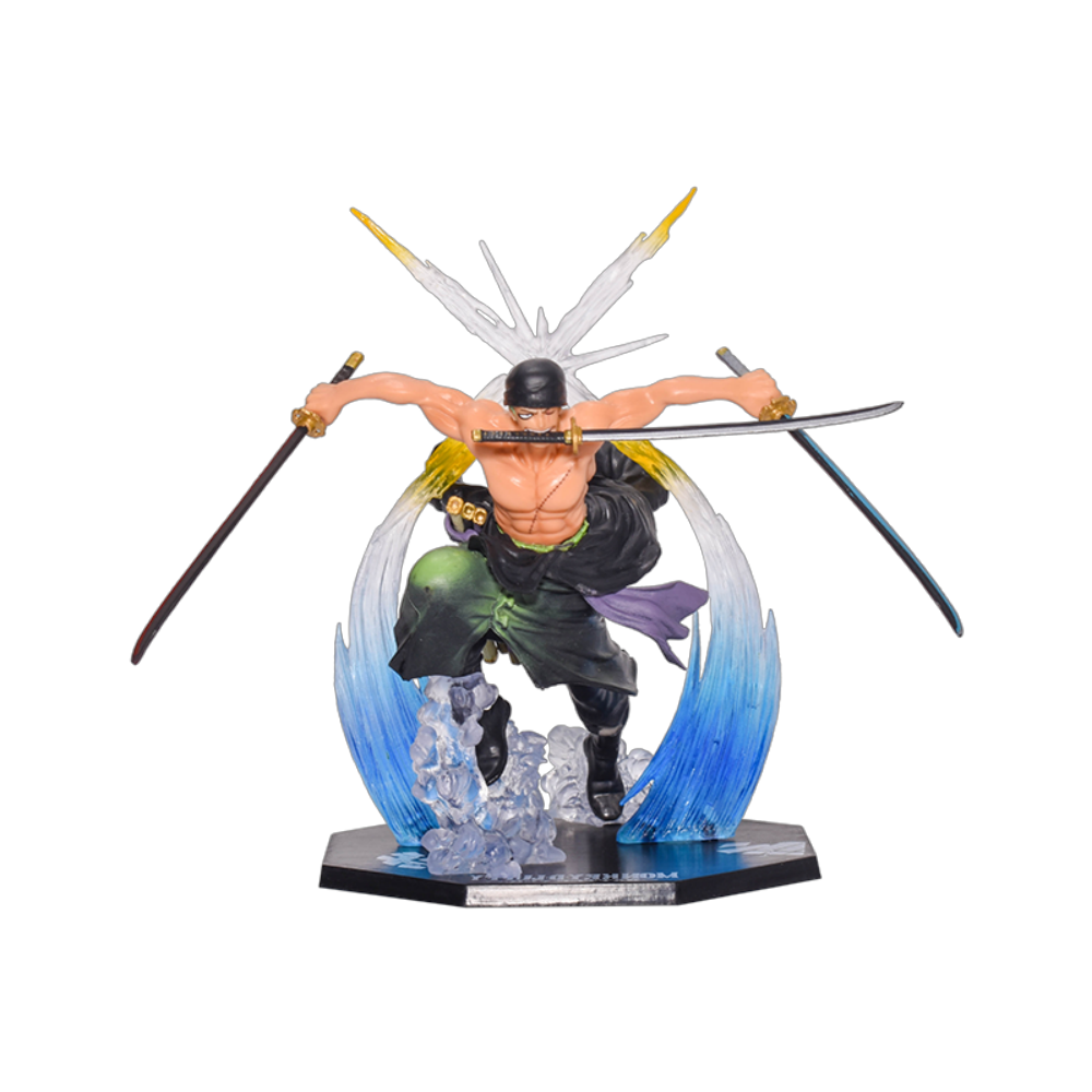 Gudo One Piece Anime Toy Zoro Action Figure for Collection, Green