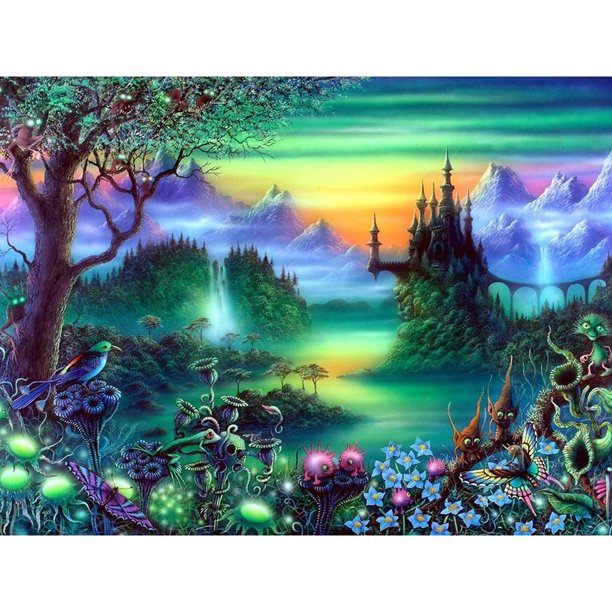 5D bricolaje completo taladro cuadrado diamante pintura novedad bosque cruz puntada kits FLhrweasw Nuevo