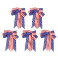 thumbnail image 1 of Star Stripes Bow, Fine Linen Material Beautiful Practical Patriotic Wreath Bow  For Door, 1 of 8