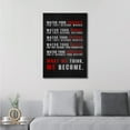 thumbnail image 2 of IDEA4WALL Framed Canvas Print Inspirational Watch Your Thoughts Motivational Quote Illustrations Wall Art Contemporary Relax/Calm Artwork for Living Room, Bedroom, Office - 16"x24" BLACK, 2 of 5
