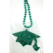 MGMB Green #1 Grad Cap And Tassel Graduation Double Sided Mardi Gras Disco Ball Bead