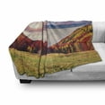 thumbnail image 3 of Nature Soft Flannel Fleece Throw Blanket, Pastoral Colorful Autumn Morning in the Majestic Mountains European Peaks Print, Cozy Plush for Indoor and Outdoor Use, 50" x 70", Multicolor, by Ambesonne, 3 of 6